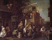 William Hogarth Election campaign to win votes France oil painting artist
